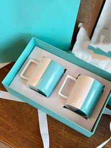 Juego de 5 Tazas de Café Multicolores Estilo Macaron, Regalo de Navidad, Porcelana Fina, Hecho a Mano - Product Image 4