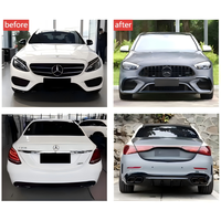 Nouveau kit carrosserie automobile Mercedes-Benz Classe C W205/W206 C63 AMG, pare-chocs avant/arrière à fixation par boulons, pour modèles 2015-2021