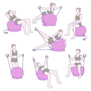 Ball Chair, Esercizio Stabilità Sfera di Yoga <span class=keywords><strong>con</strong></span> Base Fasce di Resistenza per la Casa e Ufficio Scrivania, sede a sfera <span class=keywords><strong>con</strong></span> pompa - Product Image 6