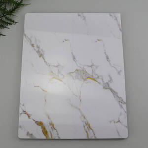 Foshan PVC marbre PET panneau de surface brillant pour la décoration des murs intérieurs - Product Image 2
