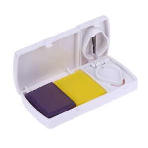 เครื่องตัดยาแบบพกพาขนาดเล็ก 1 ชิ้น พร้อมกล่องเก็บยา 2 กล่อง - Product Image 1