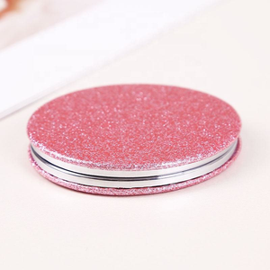 Miroir de maquillage/cosmétique portable, mini miroir de poche, miroir compact de <span class=keywords><strong>voyage</strong></span>, miroir à paillettes, logo personnalisé, cadeaux promotionnels - Product Image 5