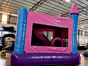 Venta de fábrica Castillo inflable Rosa y púrpura Casa de gorila inflable comercial <span class=keywords><strong>Alquiler</strong></span> Castillo hinchable para niños - Product Image 3