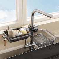 Nouveau égouttoir carré en plastique suspendu pour évier de cuisine, pour torchons et articles divers, au design moderne