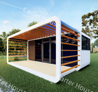 Casa Contenedor Prefabricada Móvil Apple Cabin, Estructura de Acero, Modular, Portátil, Ecológica, Villa Moderna de Lujo con Dormitorio