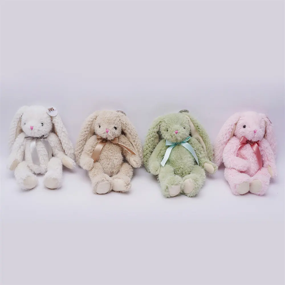 8 colors long eared bunny plush Easter stuffed rabbit toy Soothing bunny Sleeping Cartoon Plush Toy Children Birthday Gift