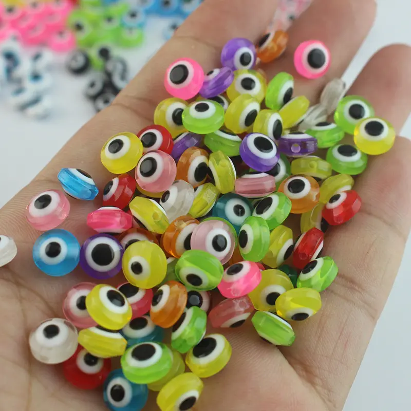 Wholesale Turkish Blue Eyes Scattered Beads For Making Necklaces Multi Color Evil Eyes Loose Beads Diy Bracelets Accessories