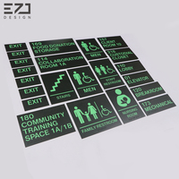 EZD Panneau d'orientation personnalisé en acrylique vert pour salle de soins infirmiers, plaque de signalisation de porte tactile en braille conforme à l'ADA imprimée aux UV