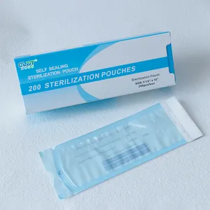 Bolsa de esterilização autoadesiva para esterilização dentária, embalagem médica, pacote de casca