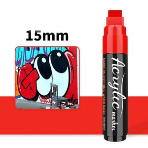 Marqueurs acryliques Jumbo, pointe large de 15 mm, marqueurs de peinture haute capacité pour graffitis muraux, affiches et enseignes POP, couleurs mélangables - Product Image 2