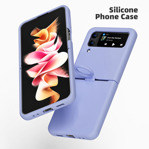 Coque de téléphone en Silicone liquide antichoc de haute qualité pour <span class=keywords><strong>Samsung</strong></span> Z <span class=keywords><strong>Flip</strong></span> 3 4 5 6 avec porte-anneau Design Ins pour <span class=keywords><strong>Samsung</strong></span> Z <span class=keywords><strong>Flip</strong></span> - Product Image 2