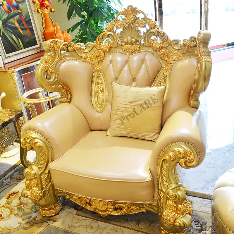 Classic antique French royal living room sofa luxury furniture sofa set