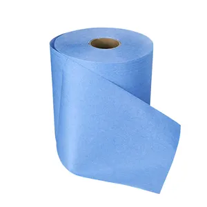 उच्च गुणवत्ता वाला नीला औद्योगिक जंबो रोल पेपर हैवी ड्यूटी ड्राई गैर बुना सफाई पेपर रोल क्लीनरूम वाइप्स