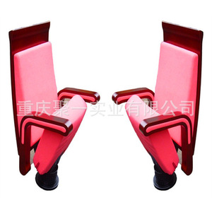 Chaise d'auditorium autoportante pliable en métal et tissu avec accoudoirs pour écoles, hôtels et théâtres - Product Image 3