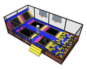 Parc de trampolines le plus vendu petit <span class=keywords><strong>trampoline</strong></span> d'intérieur pour enfants avec filet de protection pour centre commercial - Product Image 3