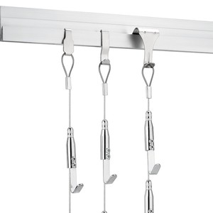 Rail de suspension réglable pour tableaux, câble en acier inoxydable avec crochet en S pour expositions d'art, galeries, musées - Product Image 3