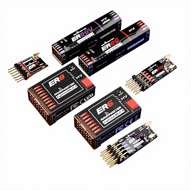 RadioMaster ER4 ER6 ER8GV ELRS PWM Receiver 2.4G Metal Fixed-wing Model Aircraft and Ship Model