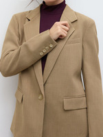 Blazer Wanita Grosir Joydressing Kerah Notch Kancing Satu Baris Jaket Jas Kantor Wanita Harga Pabrik