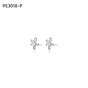 Amy Amy Flower <b>Stud</b> Earrings <b>Silver</b> Plated For Women Cute Fashion Jewelry Gift - Product Image 3