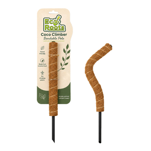 Piquets en fibre de coco de 16 pouces, écologiques, pliables et empilables, supports pour plantes avec tube en acier noir - Product Image 1