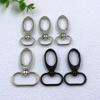 Mousqueton pivotant à vis en alliage de zinc argenté 13mm 15mm 20mm avec ressort, fermoir métallique pour sac à main, laisse de chien, porte-clés, cordon
