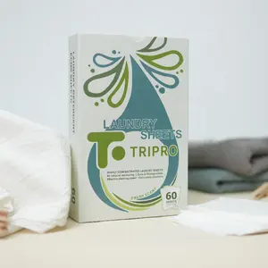 Eco Friendly Fresh Scent Laundry Soap Sheets Washing Detergent Strips Travel Laundry Detergent Sheets