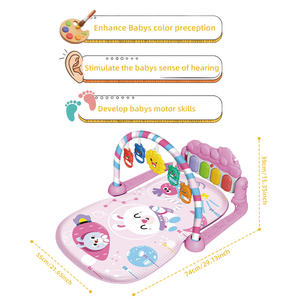 <span class=keywords><strong>Tapis</strong></span> <span class=keywords><strong>d</strong></span>'<span class=keywords><strong>éveil</strong></span> musical doux pour bébé avec piano à pieds, aire de jeu et jouets suspendus sécurisés pour le temps sur le ventre - Product Image 2