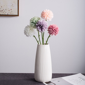 New Chinese Style Minimalist White Ceramic <b>Vase</b> With Modern Design for Living Room Dried Flower Display Home Decor - Product Image 4