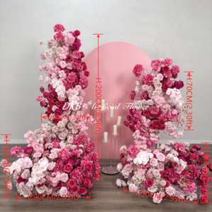 ฉากหลังงานแต่งงานคุณภาพสูง ผ้าไหมประดับดอกไม้ ฉากหลังดอกไม้ประดิษฐ์ สัมผัสเหมือนจริง ฉากหลังดอกไม้สำหรับงานเลี้ยง งานหมั้น - Product Image 6