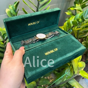 Caja de reloj de terciopelo verde personalizada directa de fábrica, caja para correa de reloj con logotipo personalizado, cajas y estuches de reloj de lujo para hombre - Product Image 6