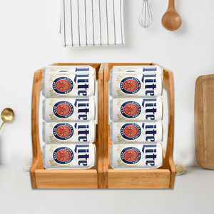 Unique Hot Sales Natural Bamboo Cabinet <b>Storage</b> Rack Stackable Can Rack Organizer <b>for</b> Saving <b>Kitchen</b> Space - Product Image 4