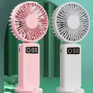 Usb Opladen Opvouwbare Ventilator Draagbare Elektrische Ventilator Met Telefoon Houder Mini Fan