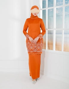 SIPO – vêtements islamiques malaisiens tendance, haut de gamme, perles brodées, vert émeraude, manches longues - Product Image 2