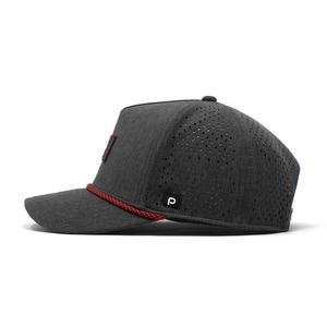 Casquettes imperméables d'usine avec cordon, casquette Melin avec logo personnalisé, caoutchouc PVC découpé au laser, casquettes de camionneur à 5 panneaux, sport, golf, baseball - Product Image 5