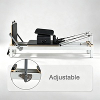 Alat Pilates Reformer Grosir dengan Kotak Latihan Duduk, Mesin Pilates untuk Studio atau Peralatan Gym di Rumah