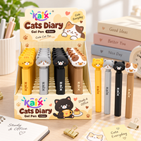 Stylos gel kawaii en forme de chat KAIX, 0,5 mm, mignons, style dessin animé, vente en gros pour étudiants et enfants
