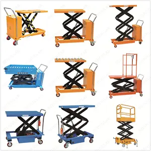 Điện Thoại Di Động Scissor Lift Bảng Với Caster Electrc Lift Bảng 500kgs Thủy Lực Scissor Lift Bảng 300kgs