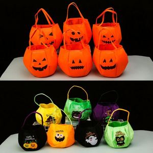 Bolsas de Halloween personalizadas para niños: sacos de calabazas para dulces, bolsas de truco o trato, cubos de almacenamiento portátiles, cestas de regalo. - Product Image 2