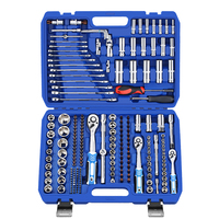 Juego Completo de Herramientas Mecánicas de 216 Piezas para Automoción y Bricolaje con Llaves y Vasos