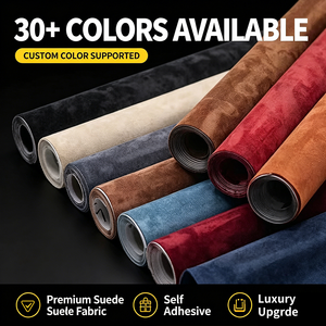 CARBINS <span class=keywords><strong>Tissu</strong></span> en daim auto-adhésif de haute qualité pour la décoration intérieure de <span class=keywords><strong>voiture</strong></span>, le revêtement du <span class=keywords><strong>toit</strong></span> et du tableau de bord - Product Image 2