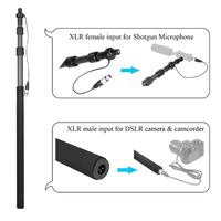 BOYA BY-PB25 2.5 mètres, Microphone en fiber de carbone, enregistrement, diffusion, Micro Pick, Boompole, Interview en direct avec câble XLR interne