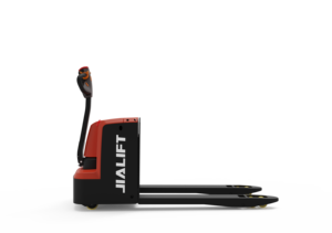 รถยกพาเลทไฟฟ้า JINLIFT 2 ตัน แบตเตอรี่ตะกั่ว-กรด ยางตัน สำหรับใช้งานในคลังสินค้าในร่ม แบบยืนขับ - Product Image 2