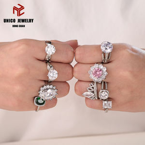 Обручальные кольца для женщин из нержавеющей стали 316L с кристаллами и стразами, модные ювелирные кольца оптом - Product Image 3