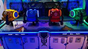 Buena calidad Shot Party 4 jugadores Shooting Ball Machine Ticket Juego de lotería Juegos que funcionan con monedas para Game Center - Product Image 6