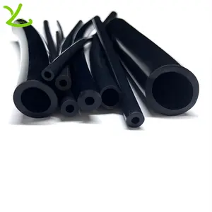 Tubo de goma de silicona elástica, 7mm, 4mm, negro, personalizado