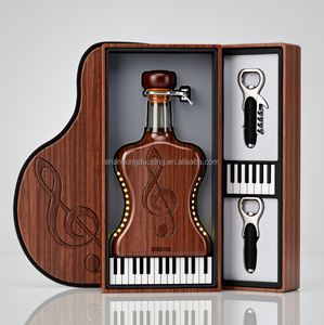 Bouteille personnalisée en <span class=keywords><strong>verre</strong></span> borosilicate pour Tequila, Brandy, <span class=keywords><strong>Cognac</strong></span>, Vodka, Whisky, spiritueux, avec bouchon plat pour boissons alcoolisées - Product Image 3