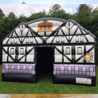 Château gonflable commercial personnalisé en PVC sur le thème de la taverne, pub gonflable, tente de fête gonflable pour une utilisation en extérieur et en intérieur