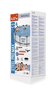 Piscine hors sol familiale <span class=keywords><strong>Bestway</strong></span> 56488, prix d'usine, 4,57 m x <span class=keywords><strong>1</strong></span>,07 m, structure métallique ronde - Product Image 6