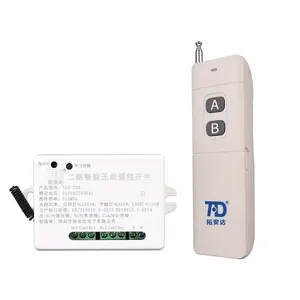 2 channel 220V 315 MHz wireless light switch gas motor pump remote control 315mhz battery remote control