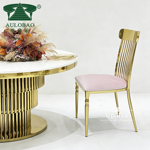 Silla de Comedor Moderna con Respaldo Alto y Estructura de Acero Inoxidable Dorado para Uso Comercial en Hoteles, Salas de Estar y Apartamentos - Product Image 2